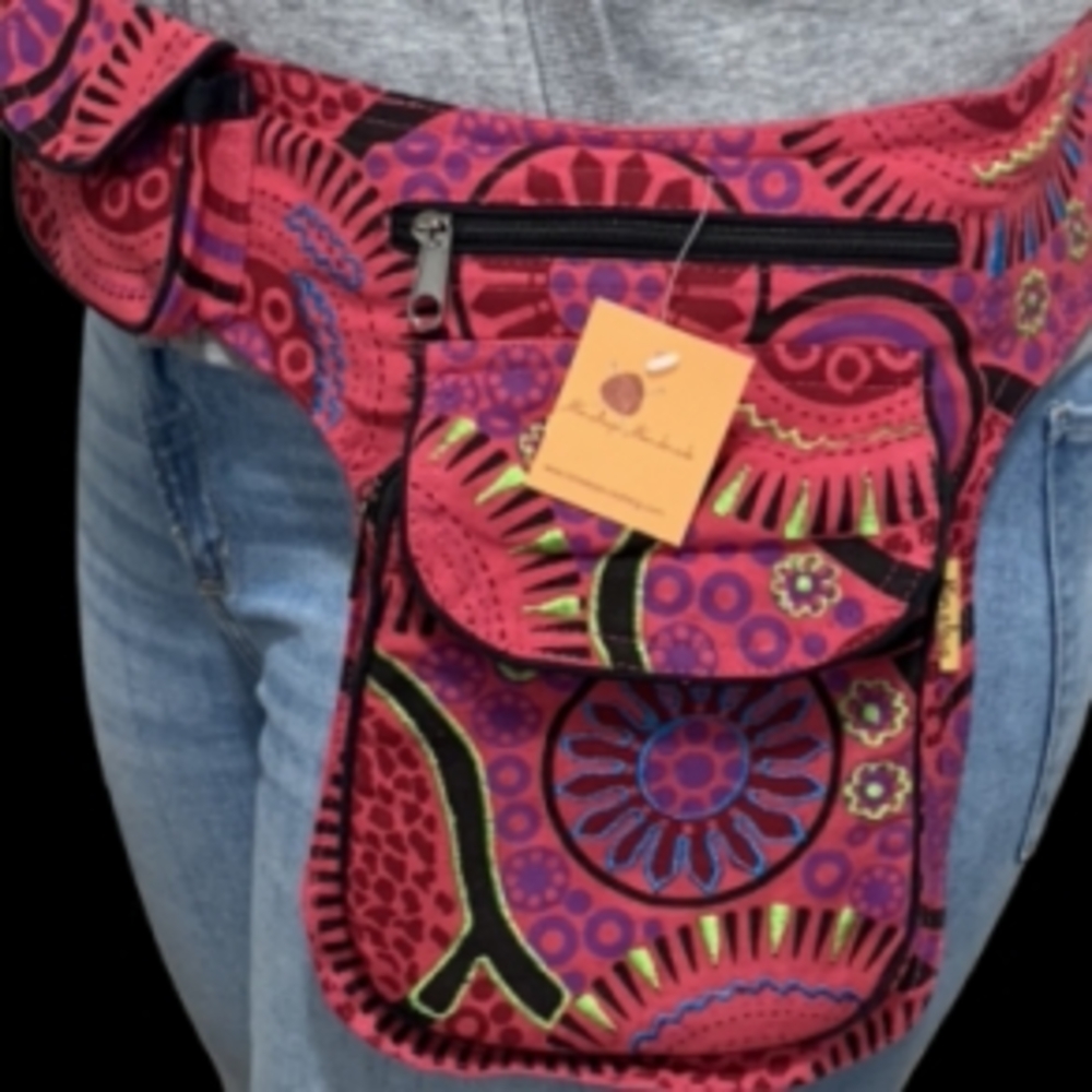 Red Patterned Women's Bag - Picture 3 of 3